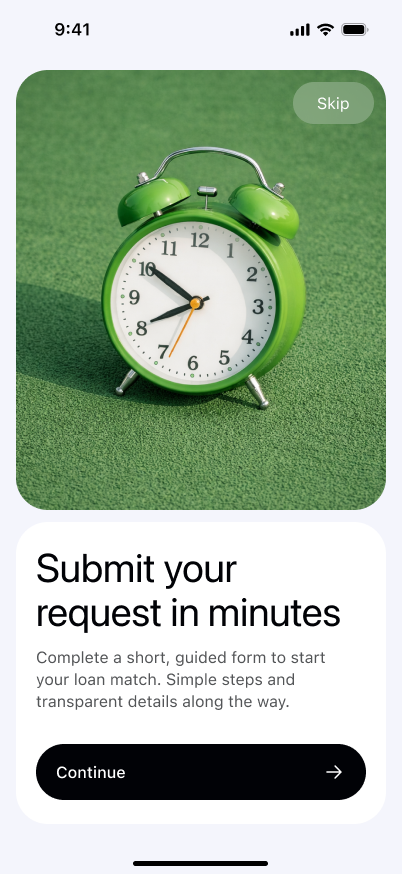 Onboarding screen